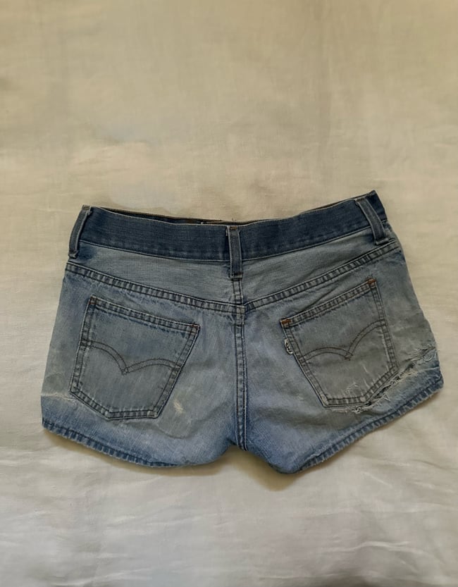 early 70s Levi's white tab denim shorts
