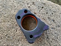 Image 3 of Orange and black g10 , orange glow center , purple valley carbon with chip cut