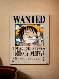 Image 3 of WANTED LUFFY PAINTING