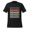 Unisex Droors 60s Font t-shirt: Black Heather