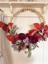 Beaded Foliage & Pumpkin Wreath
