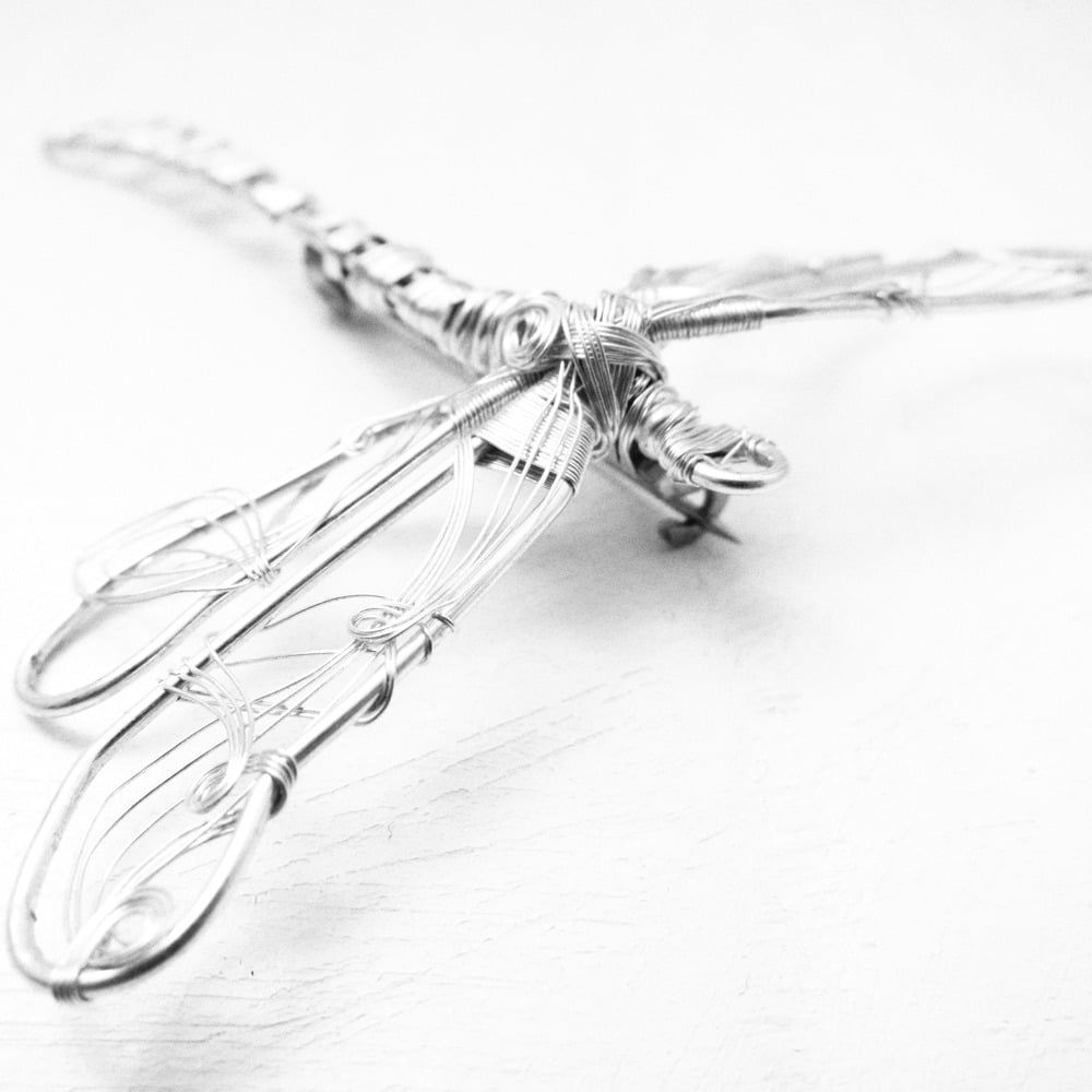 Image of Silver Dragonfly Brooch