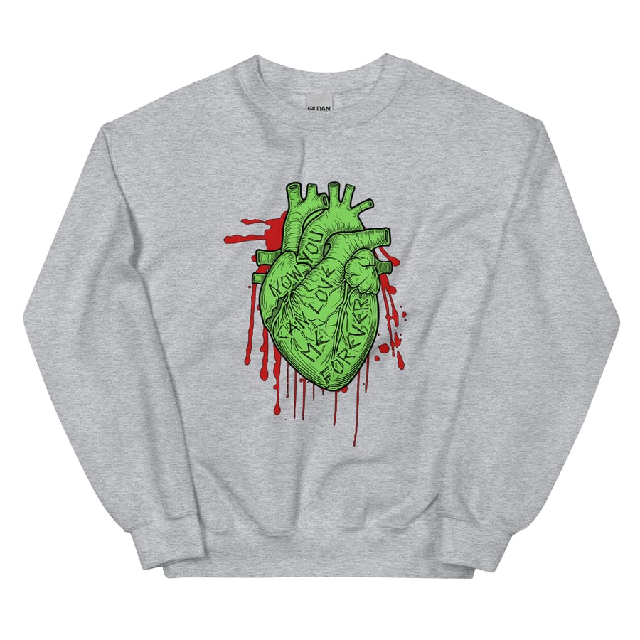 Image of Officially licensed mean one heart Unisex Sweatshirt