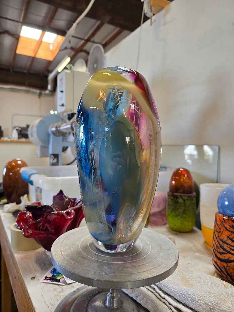 Image of Multi color cane vase 