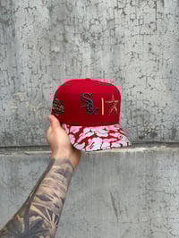 Image 1 of 3M VISOR RED WHITE SOX X ASTROS CUSTOM FITTED CAP