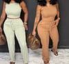 Sleeveless Light Green 2pc Set MED & LARGE