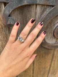 Image 2 of Magnifique bague en argent massif et zircon, taille 53, Art Déco, 1910!
