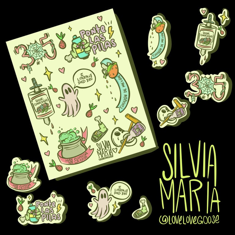 Glow In The Dark Espooky 305 Sticker Sheet