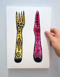 Image 2 of Fork and Knife Print