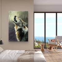 Image 4 of <h2>Midnight Howl </h2>Original Artwork <br />24 x 36<br />Oil on Canvas