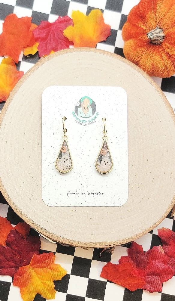 Image of Floral Ghost Framed Teardrops