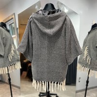 Image 4 of Black & White Throw Hoodie