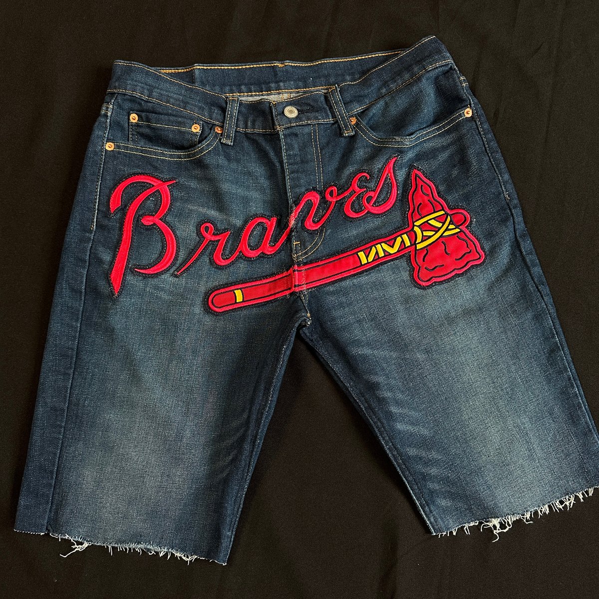 Image of Atlanta Braves MLB Denim Shorts