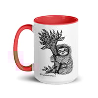 Image 22 of Sloth Brings You a Bouquet Coffee Mug Art by CrystalsArtPaws