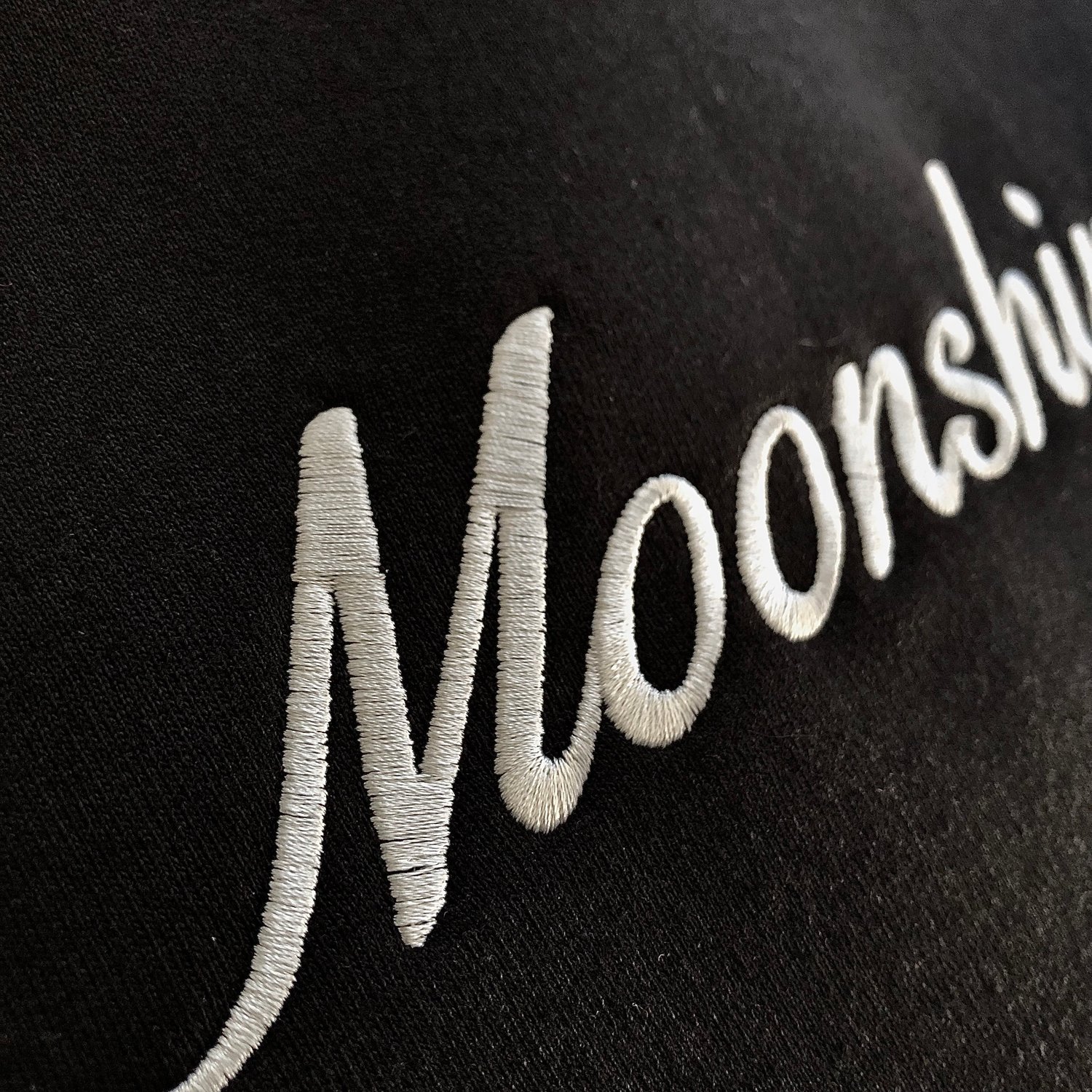 Image of MOONSHINE UHMW CHAMPION CREWNECK SWEATER V.3 Silver on Black