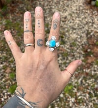 Image 3 of turquoise/sterling statement ring 
