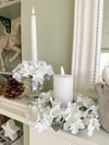 SALE! Frosted Hydrangea Candle Holders ( 2 sizes )