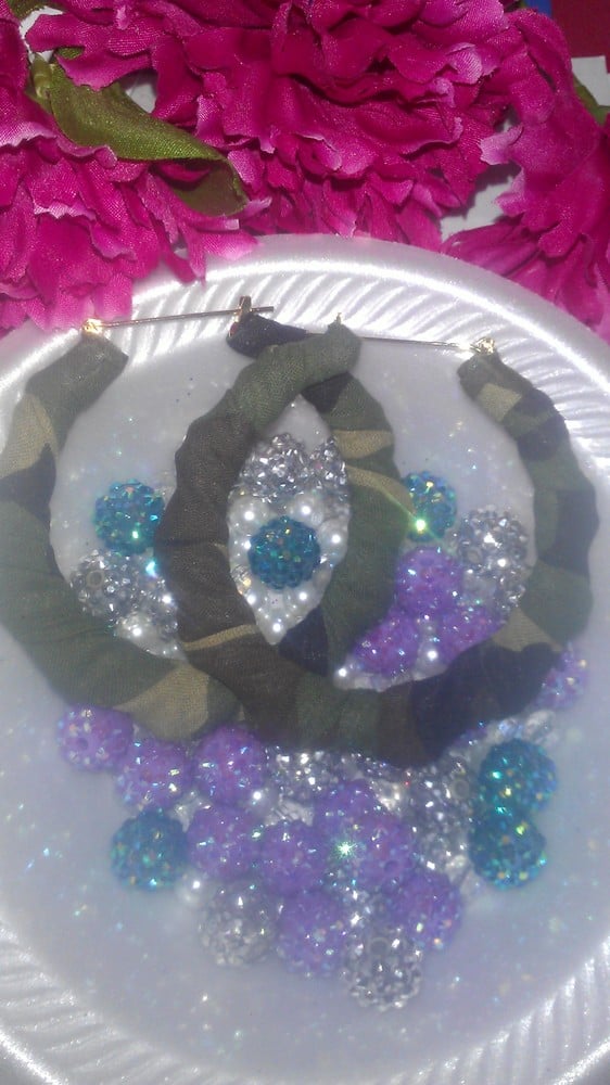 Image of Army Bamboo Earrings