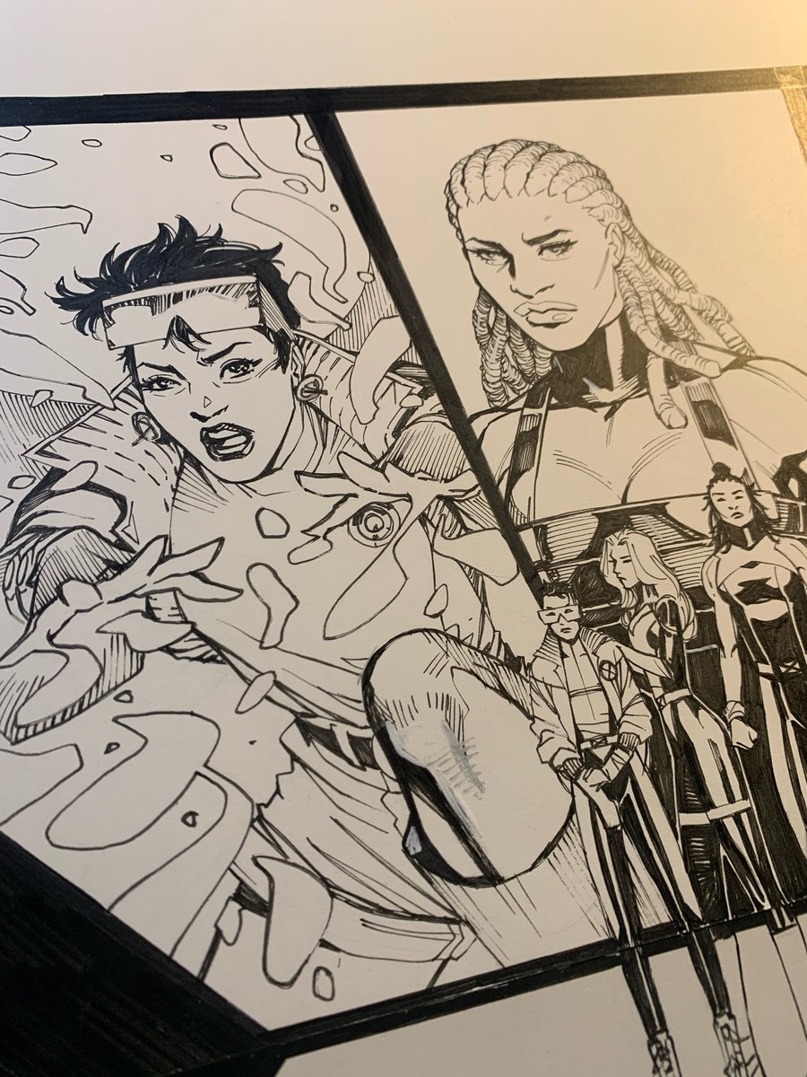 Image of DEAD XMEN #4 pgs 16-17 (double-page splash) original art