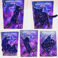 Image 2 of constellation cat enamel pins 