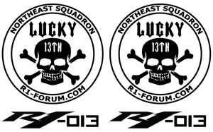 Image of Lucky 13th Vinyl Decal Package