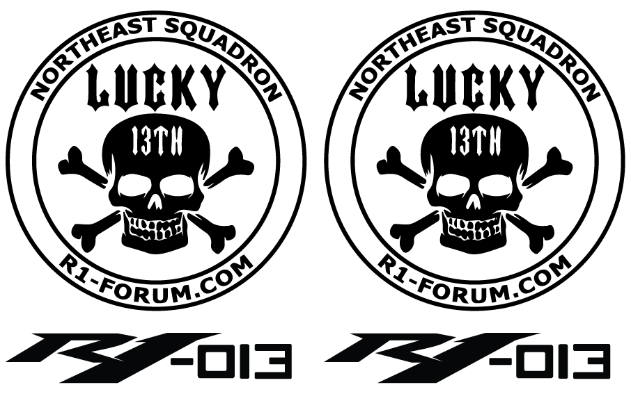 Image of Lucky 13th Vinyl Decal Package