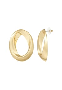 Image 2 of Oval Open Ring Earrings