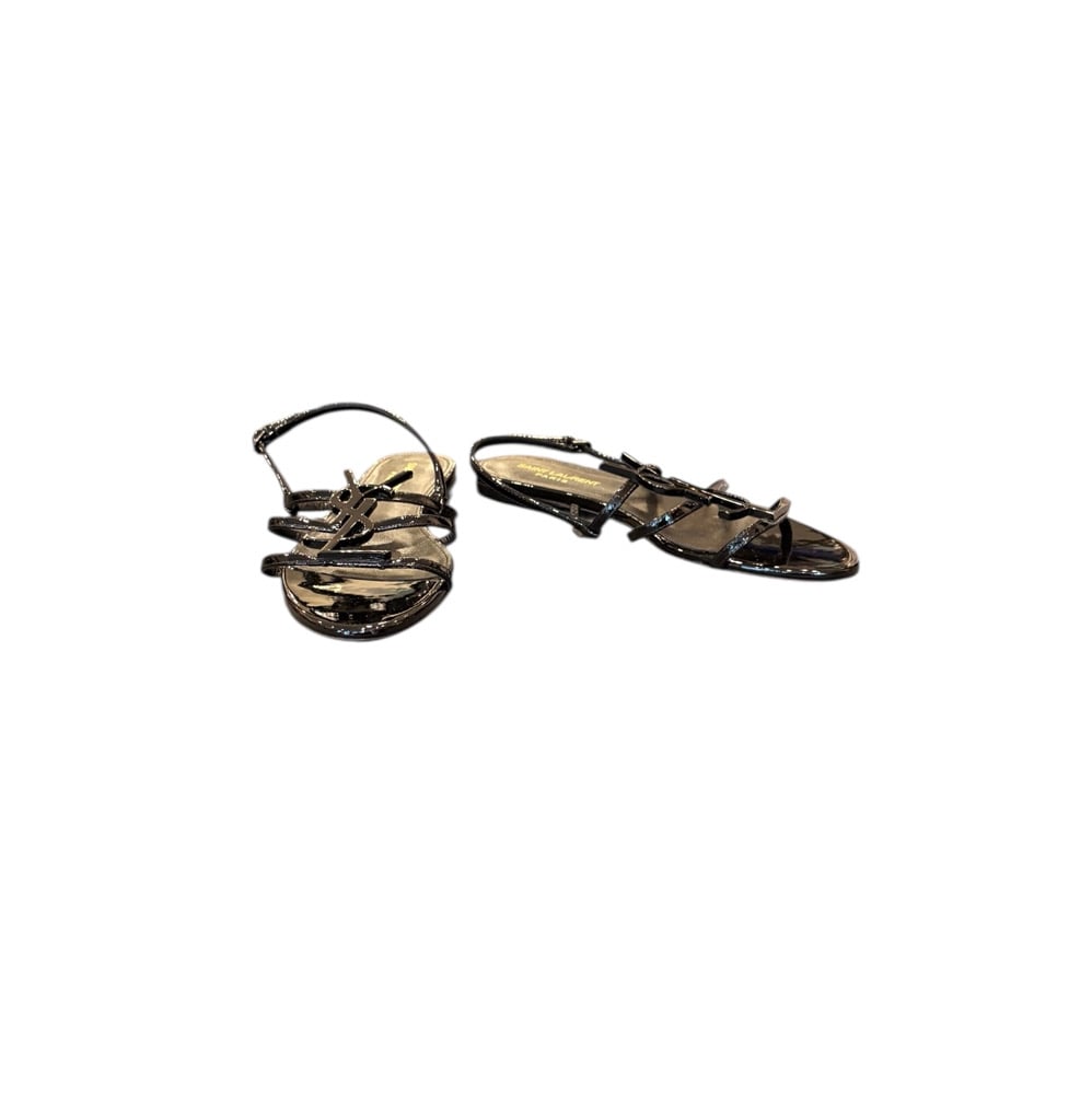 Image of YSL Size 37 Patent Leather Sandals 1010-99