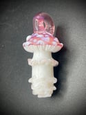 Pink Amanita Muscaria Pendant 