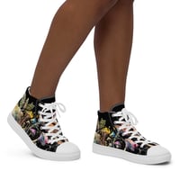 Image 1 of Beautiful Watercolor Mushroom/Mycology Women’s High Top Canvas Shoes