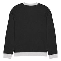 Image 4 of Oh My Goth White Trim Knitted crew neck sweater