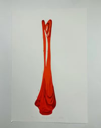 Original reduction print - red Viking glass