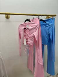 Image 2 of tie back cupped flared set 