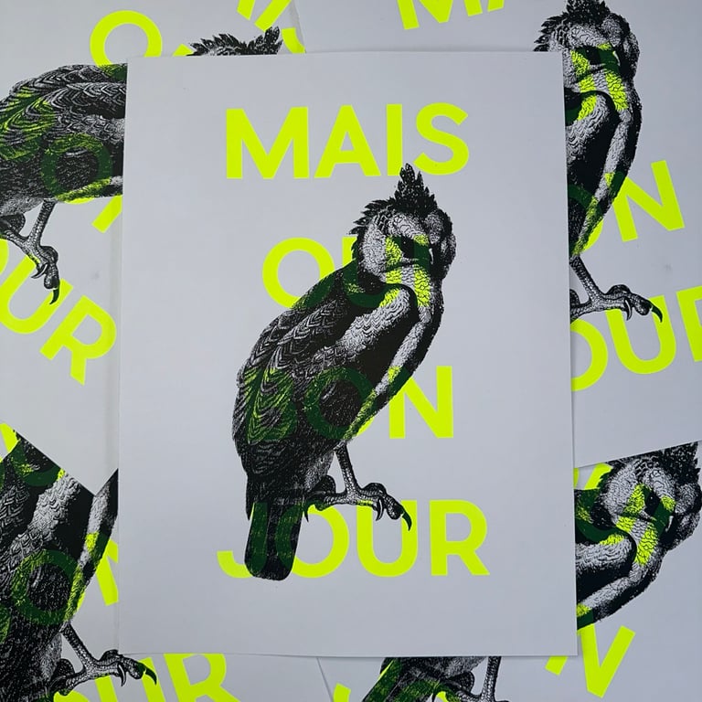 Affiche « MAIS OUI BONJOUR » version aigle