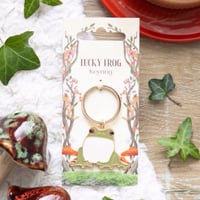 Image 1 of Lucky Frog Metal Keyring