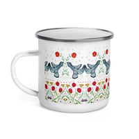Image 1 of Blue Bird Enamel Mug