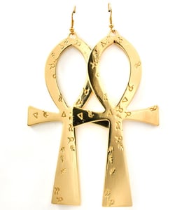 Image of Gold Ankh Earrings