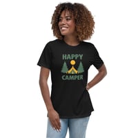 Image 5 of Women's Relaxed T-Shirt, Happy Camper T-Shirt | Camping Outdoor Adventure Graphic Tee