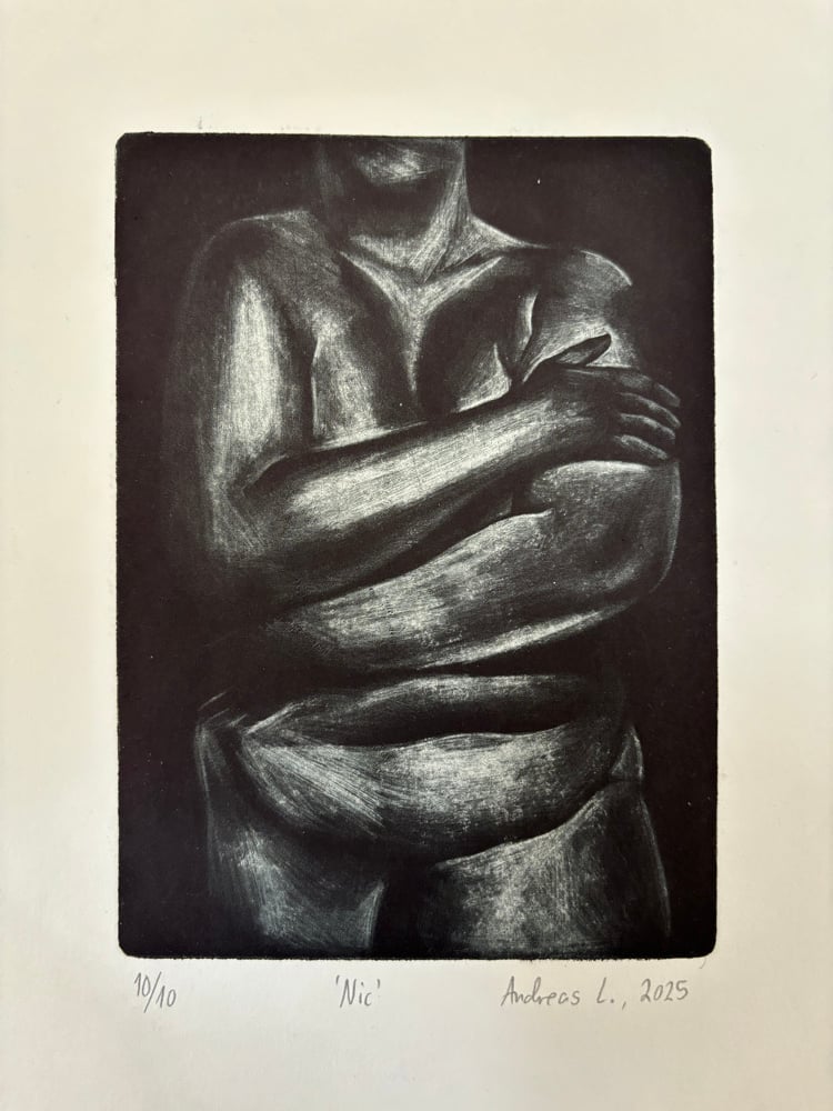 Image of Nic (mezzotint)