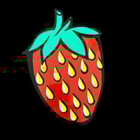 Strawberry Handpainted Woodcutout