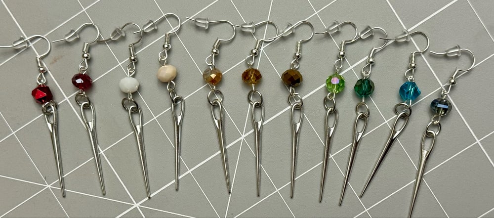 Image of Sewing Needle Earrings