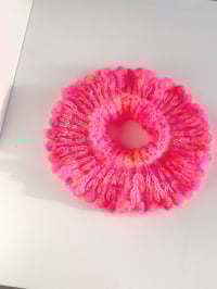 Image 3 of Sofie and Iris Hot Pink, Coral and Orange (small) Big Mohair Bubble Collar