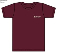 Image 2 of Maroon script logo tee