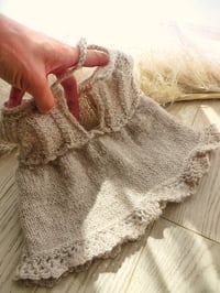 Image 5 of Knitted baby set for photoshoots - 0-1 month - Cindy - neutral beige