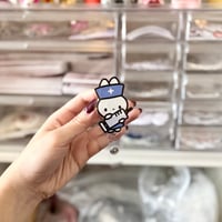 Image 2 of Blue Nurse Bunny Badge Reel