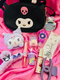 Image 1 of Kuromi cross body bag bundle w/ Kuromi mirror