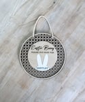Rattan Easter Bunny Door Hanger