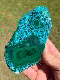 Image 1 of Malachite & Chrysocolla Polished Slab #2305