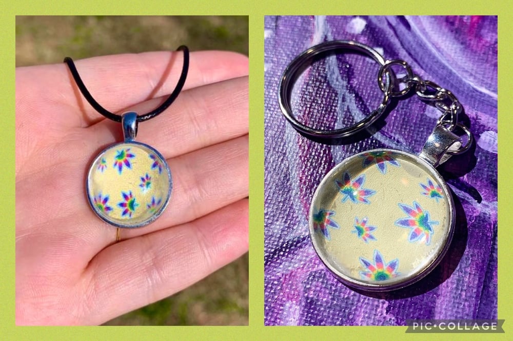 Image of  Cabochon Necklaces & Keychains - Original Designs + Customs 25mm 