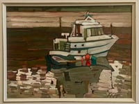 Image 3 of “Boat off Banfield Park”, Oil on Panel